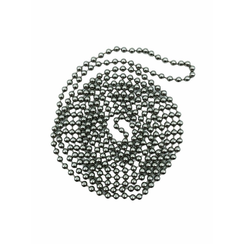 Premium Roller Blind Chrome Beaded Pull Chain - Continuous, 1.25