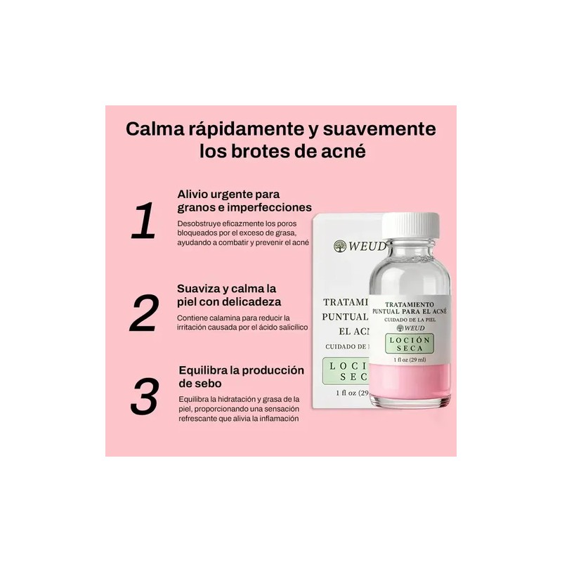 Weud Tratamiento Acné De Loción Seca Ácido Salicílico 29ml*2