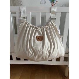 Pram Bag, Universal Bag, Pram, Shopping Bag, Pram Organiser, Changing Bag, Buggy, Beige with Bear, beige
