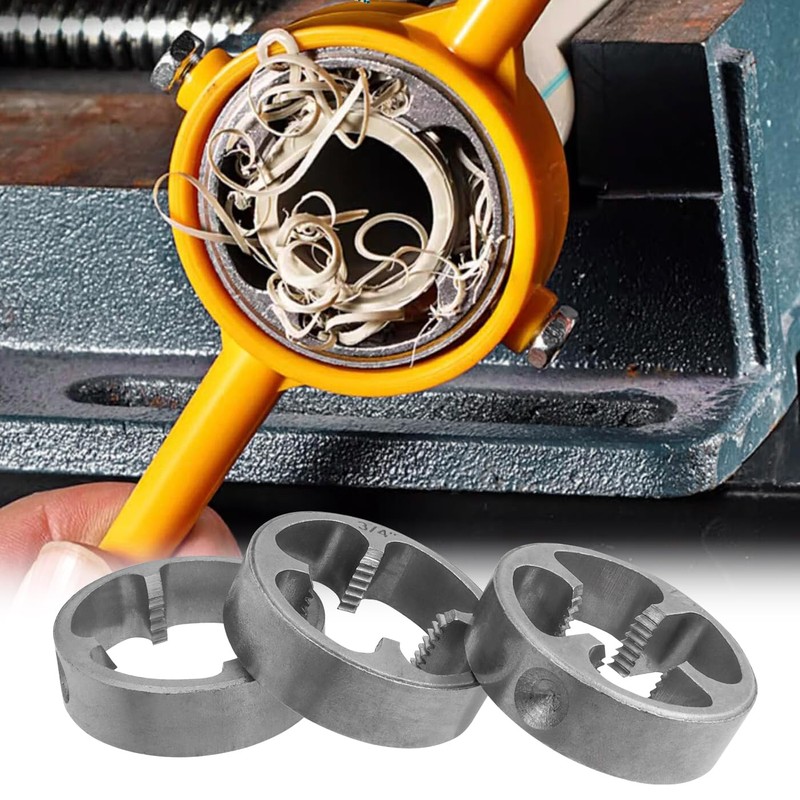 Mesee 6 Pieces Ratchet Pipe Threader Kit, PVC Tap and