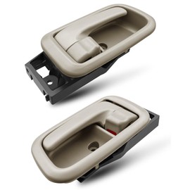 Interior Door Handles W/Bezel Left Driver Right Passenger Fit for Toyota Tundra 2000 2002 2003 2004 2005 2006, Fit for Standard/Regular/Extended, Replace 81257 69206-0C010-E1 692060C010E1(Beige)