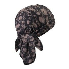 Do Rags Cooling Skull Caps, Hip Hop Hats, Pirate Hat Sweat Wicking Beanie Durags Motorcycle Head Wrap Bandana for Men Women (Vintage Skull)