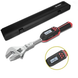 VANPO Hvac Torque Wrench 2.2-44.2 ft.lb/3-60 N.m, 9×12 mm Open End, 38 mm Adjustable Jaw, Accuracy ±2%, LED and Buzzer Notification, Adjustable Torque Wrench for Mini Split AC, Pipeline