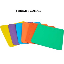 Eco Walker 12inch Flat Square Spot Marker Multi-Color Exercise Kids Floor Playmat