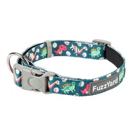 FuzzYard Dinosaur Land Dog Collar | Size L | Comfortable Neoprene Pet Collar for Everyday Walking & Training | Ideal Fit for Large Dogs