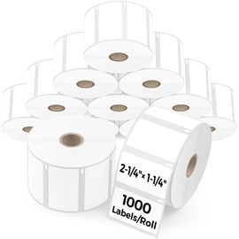 Shipping Labels Compatible with Dymo 30334 (2 1/4” x 1 1/4”) Thermal Labels, 12 Rolls 12000 Address Label Fits for Dymo Labelwriter 450, 450 Turbo, 4XL (Not for 550, 5XL)