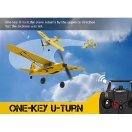 VOLANTEXRC RC Airplane 2.4Ghz 3CH Sport Cub S2 400mm Remote Control Plane Ready to Fly Radio Control Aircraft for Beginner with Xpilot Stabilization System, One Key Aerobatic (761-14 RTF)