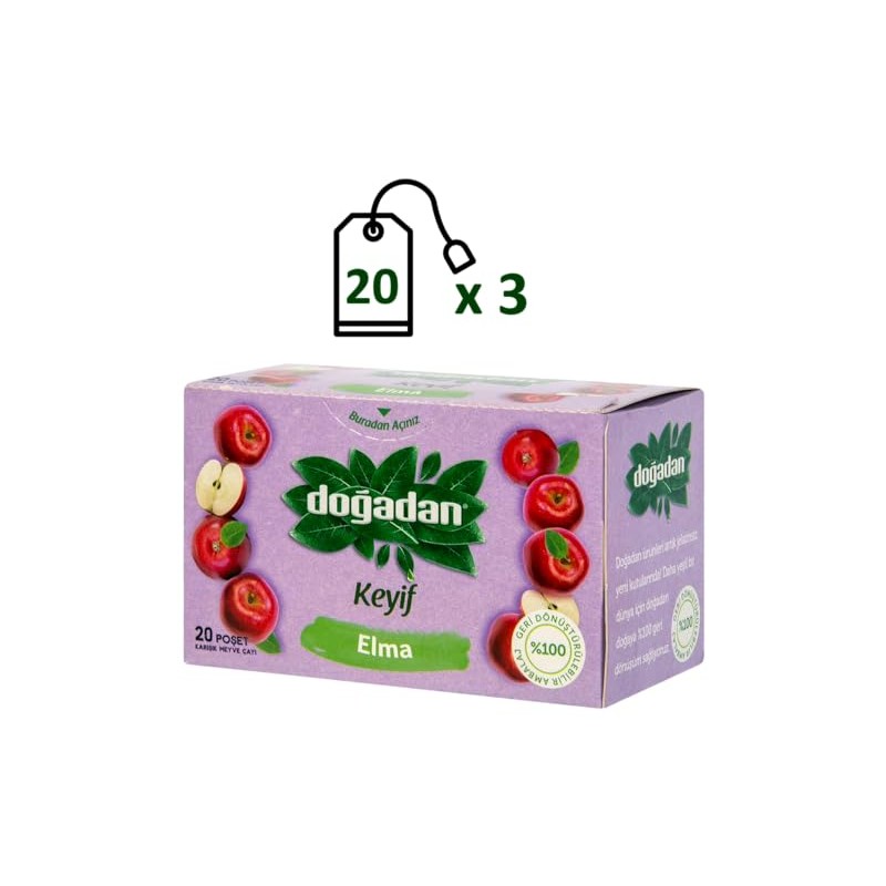 Dogadan, Premium Turkish Apple Tea (Elma Cayi) - 20 Tea