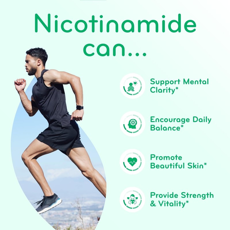 Vitamin B3 Nicotinamide 500mg - High Absorption Form of Vitamin