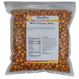 Medley Hills Farm Mini Pretzel Balls - Pretzel rounds - Nuggets - in Resealable Bag - 1.5 lbs