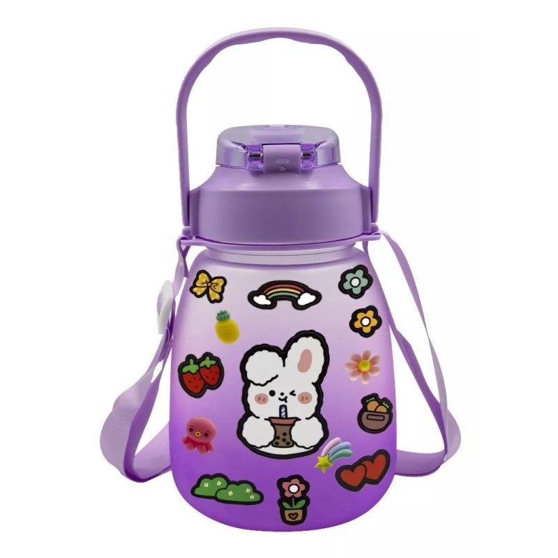 Maíz Botella Cilindro Agua Deportiva Motivacional Multicolor 1.3l