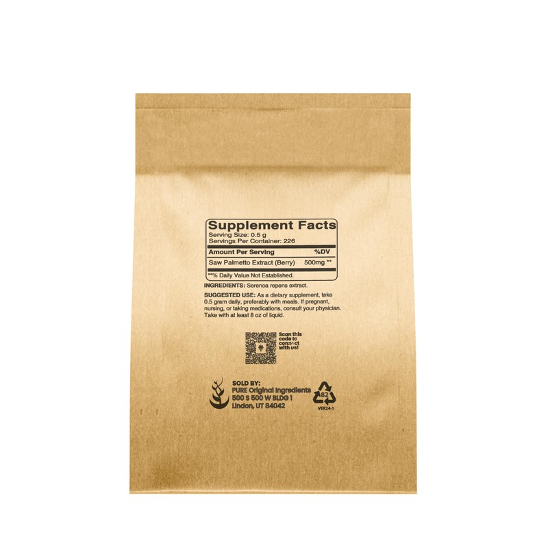 Pure Original Ingredients Saw Palmetto (4 oz) Premium Berry Extract