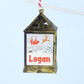 Mulberry Studios Starlight Lantern Christmas Tree Hanger Names H-M Logan