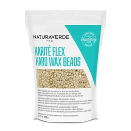 NaturaverdePro Karite Flex Hard Wax Beads, Body and Facial Hair Removal, Brazilian Bikini Wax for Women with Hydrating Shea Butter and Vitamin E - 2.2 lbs