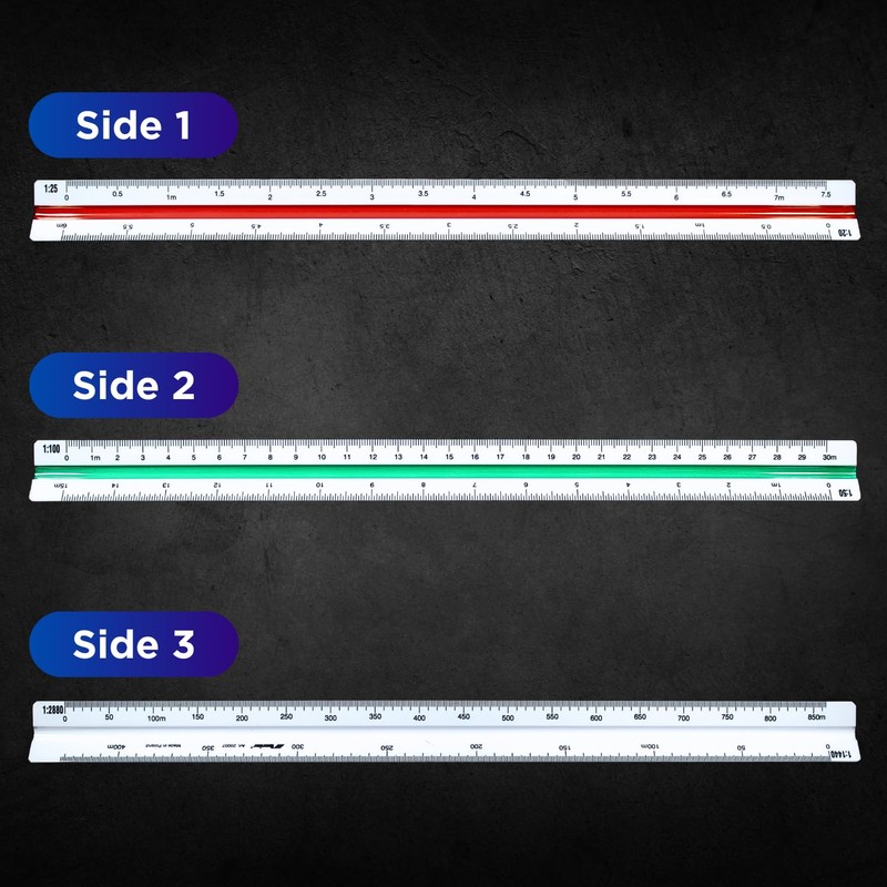 Scale Ruler 30 cm – Plastic Triangular Ruler – Scale