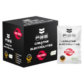 PAS Nutrition Creatine + Electrolytes - 30 Sachets | 5g Creapure® Creatine Monohydrate | Electrolyte Blend | Vegan | Sugar-Free | Fruit Punch Flavor