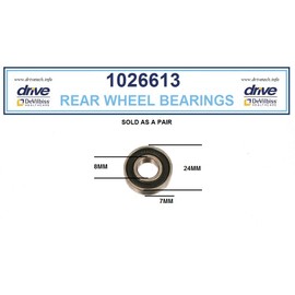 Bearings for Drive Rear Nitro Wheels RTL10266-1 Pair