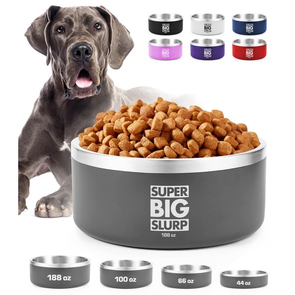 Tuff Pupper 188 oz Heavy Duty Insulated Bowl for Large