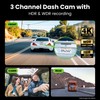 GEARit 3-Channel Dash Cam - 4K Front and Rear Dash