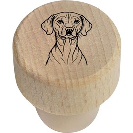 19mm 'Vizsla Dog' Wooden Bottle Stopper/Cork (BS00030262)