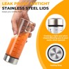 Sursip 16 oz Glass Juice Bottles – 4 Pack Wide