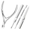 GmwyCzV Set of 4 Cuticle Remover, Precise Cuticle Nippers, Stainless