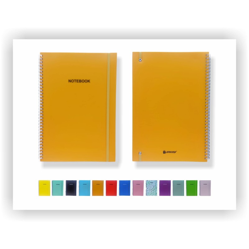 Ankush A5 Twinwire Wiro Bound Pastel Notebook Ruled Paper Pad