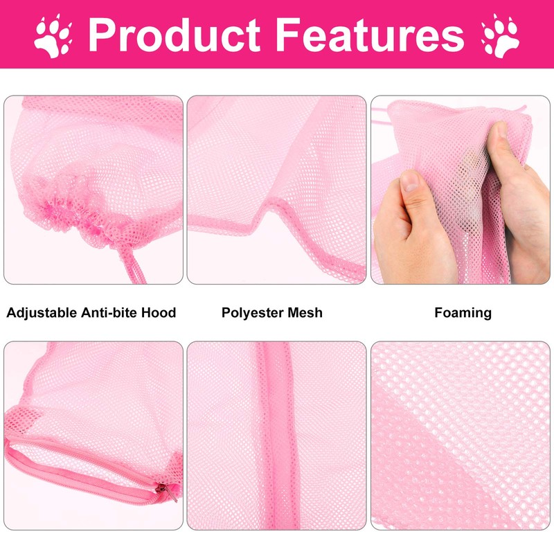 Patelai 5 Pcs Cat Bathing Bag Set Cat Grooming Bag