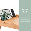 ROSSIE HOME Bamboo Bed Tray, Lap Desk with Phone Holder