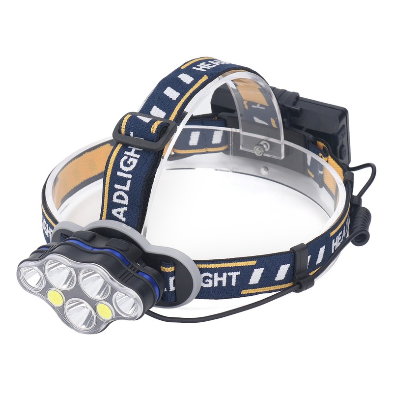 7 Core Headlight Long Range USB Rechargeable Headlamp Outdoor Work