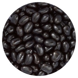 Black Jelly Beans, 4 Pound Bulk Bag, Black Licorice Flavor, The Hampton Popcorn & Candy Company