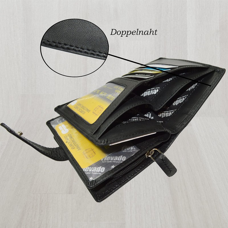 flevado Buffalo Leather Hand Made Cards Money Wallet Credit Cards