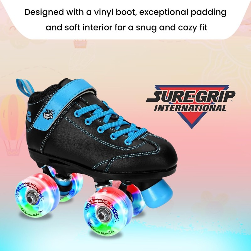 Sure-Grip Sugar & Spice Kids Roller Skates - Durable Vinyl