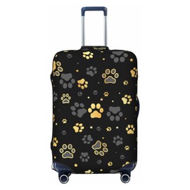 Lukbfall Dogs Blue Background Luggage Suitcase Covers Elastic Washable Cute Puppy Luggage Protector Travel Suitcase Protective Cover For Kid And Adult,, Dog #03, M (Fit 22-24 Inch Luggage)