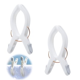 EsiFare Futon Shears, Large, Strong Clothespins, Set of 2, No Traces, Futon Shears, Windproof, Fall Prevention, Anti-Slip, Durable, Outdoor Drying, Wide, Opening Width 3.6 inches (9.2 cm)