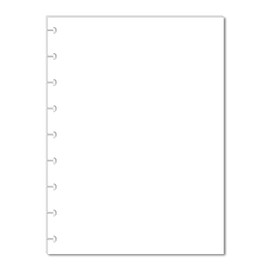 White Blank Notes Refill Pages fits 9-Disc Medium Size Planners, Notes Refills, Pre-punched Happy Planner Inserts (Blank, White)