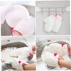 LALAFINA Fiber Material Non-Slip Kitchen Cleaning Gloves Lanyard White Cotton