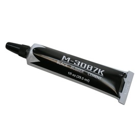 Speaker Repair Black Rubber Adhesive Glue Dust Caps, Leadwire Dressing, MI-3087, 1 Ounce Crimp Metal Tube