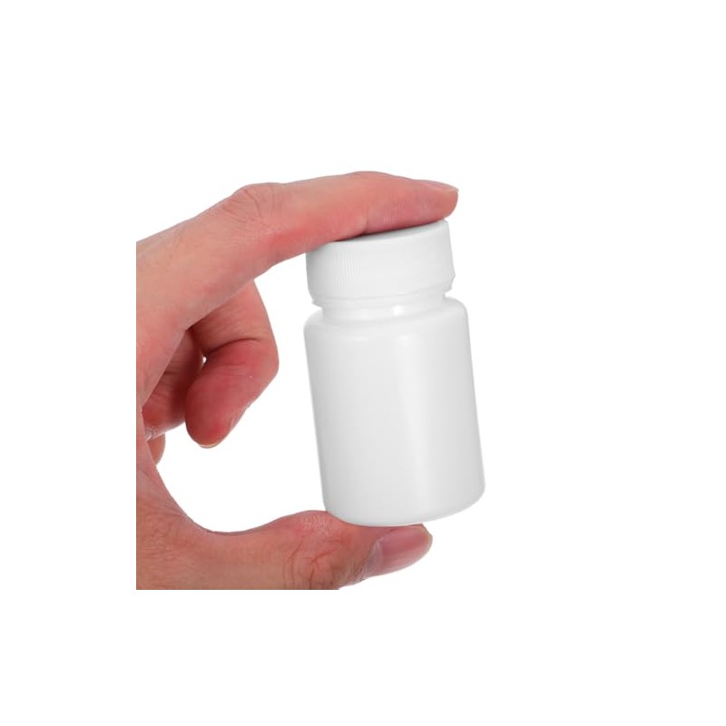 Healvian Pastillero 50 Frascos De Pastillas De Plástico Vacíos Con