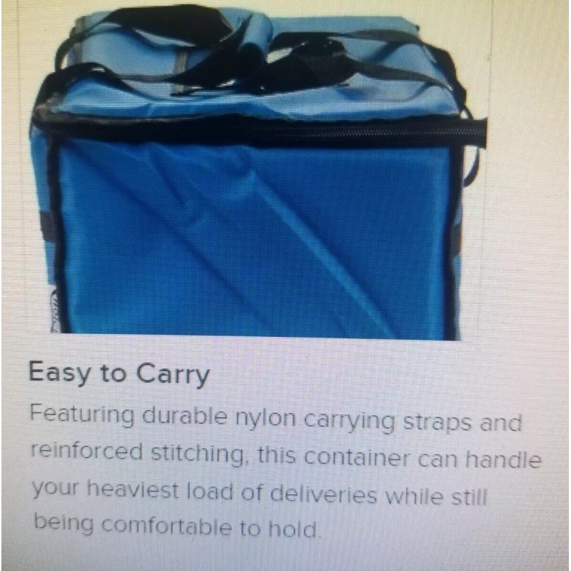CHOICE INSULATED FOOD DELIVERY BAG/PAN CARRIER, NYLON 23" x 13"