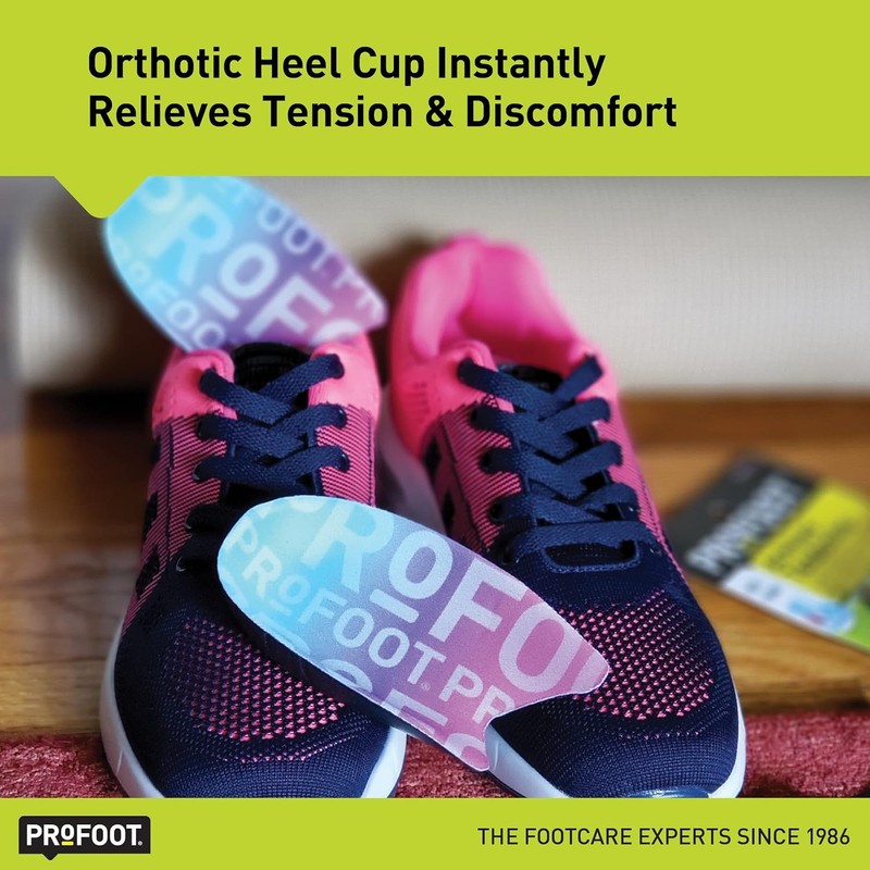 PROFOOT Achilles Tendonitis Orthotic Heel Cup for Women (Sizes 6-10)