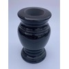 Turned Granite Vase Polished (5.5"x9") Black
