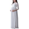 Loalirando Elegant Women's Maternity Dress Maxi Lace Dress Party Pregnancy
