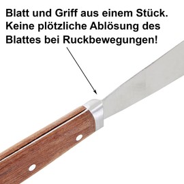Painter's Palette 38 mm Fully riveted handle spatula plaster Spatula Professional Quality Stainless Wooden Handle Stainless Steel