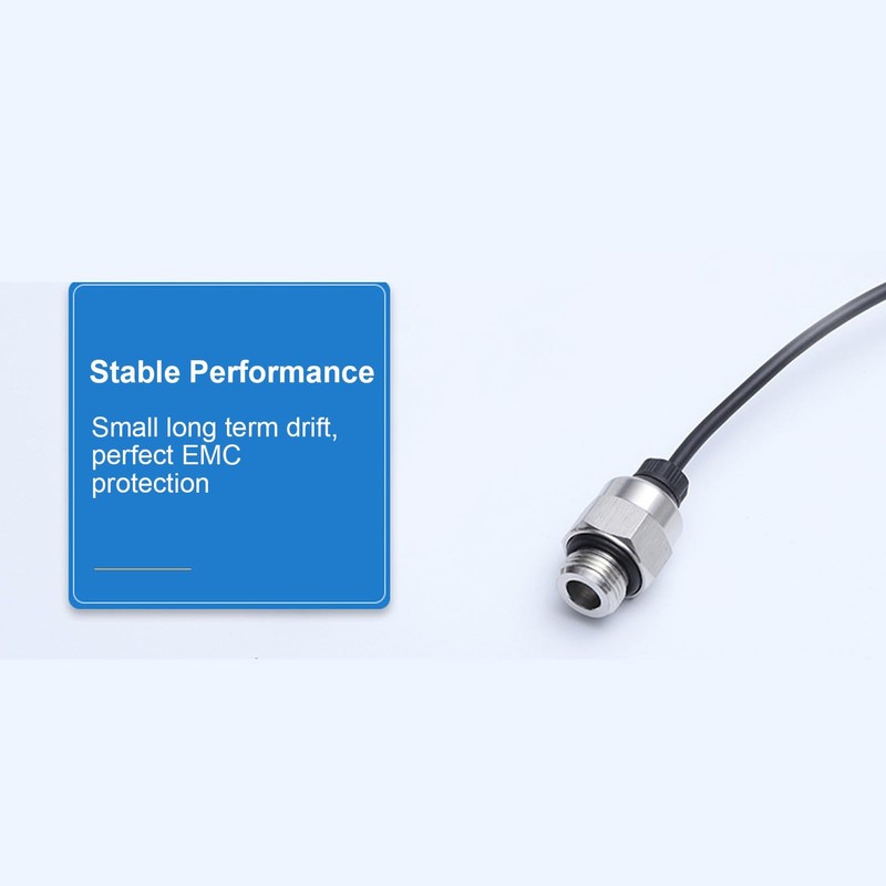 G1/4 Pressure Sensor Easy Installation High Sensitivity 5-12V 1MPa Stainless
