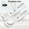 YUXIANLB 2pcs Folding Spoons & 2pcs Foldable Forks for 10oz