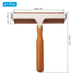 PATIKIL 6 Inch Rubber Roller Brayer, Anti Skid Hard Rubber Roller Tools for Wallpaper Art Craft Printing Printmaking Ink Stamping Tape Construction, Red