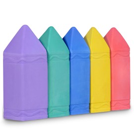 FELIZROCA Non-Toxic Sidewalk Chalk for Toddlers, Jumbo Sidewalk Chalks, Chunky Sidewalk Chalk Kids, Giant Chalks, Outdoor Colored Chalk (Rainbow)