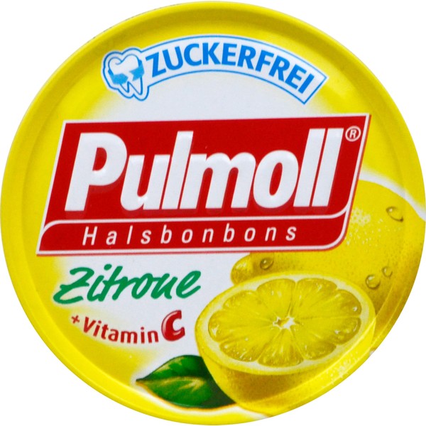 Pulmoll Halsbonbons Zitrone + Vitamin C zuckerfrei, 50 g Candies