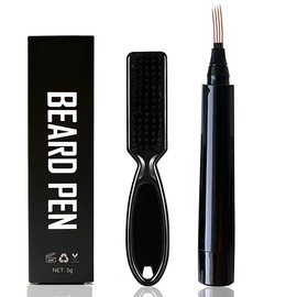 Bart Stift Für Männer, Sofortige Bartfarbe Für Männer, Wasserdicht Und Schweißfest, 4-Zinken-Spitze Für Nahtlose Anwendung, Verbessert Alle Barttypen Mit Vollerem, bartfarbe